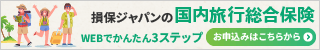 損保ジャパンの国内旅行総合保険 Webでかんたん3ステップ お申し込みはこちらから